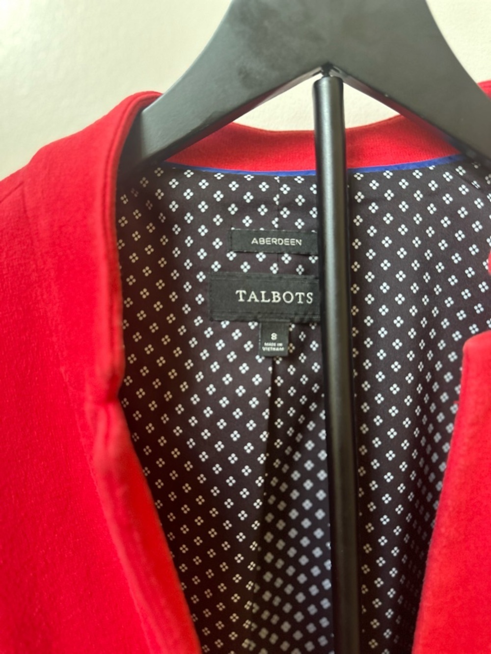 Talbots Red Single-Button Notch Blazer - Picture 3 of 14